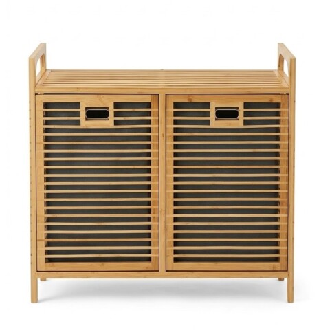 ESTANTE ORG BEIGE C/2 CESTA GRIS 70X30X72CM Unica
