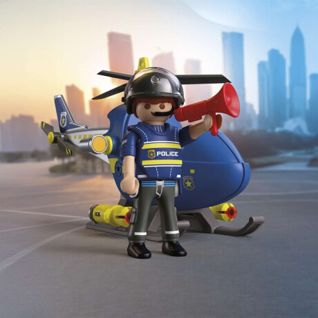 Helicóptero De Policía Con Radar Playmobil 28 Piezas