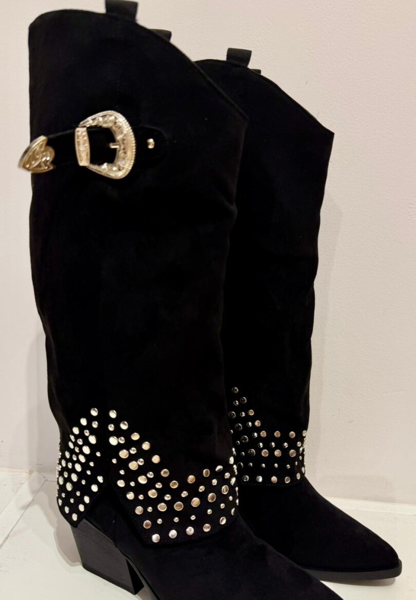 BOTA ALTA TACHA Negro