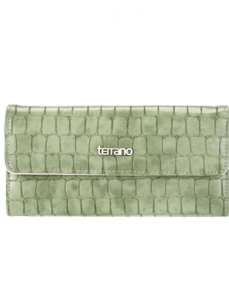 Monedero Milán Croco Verde