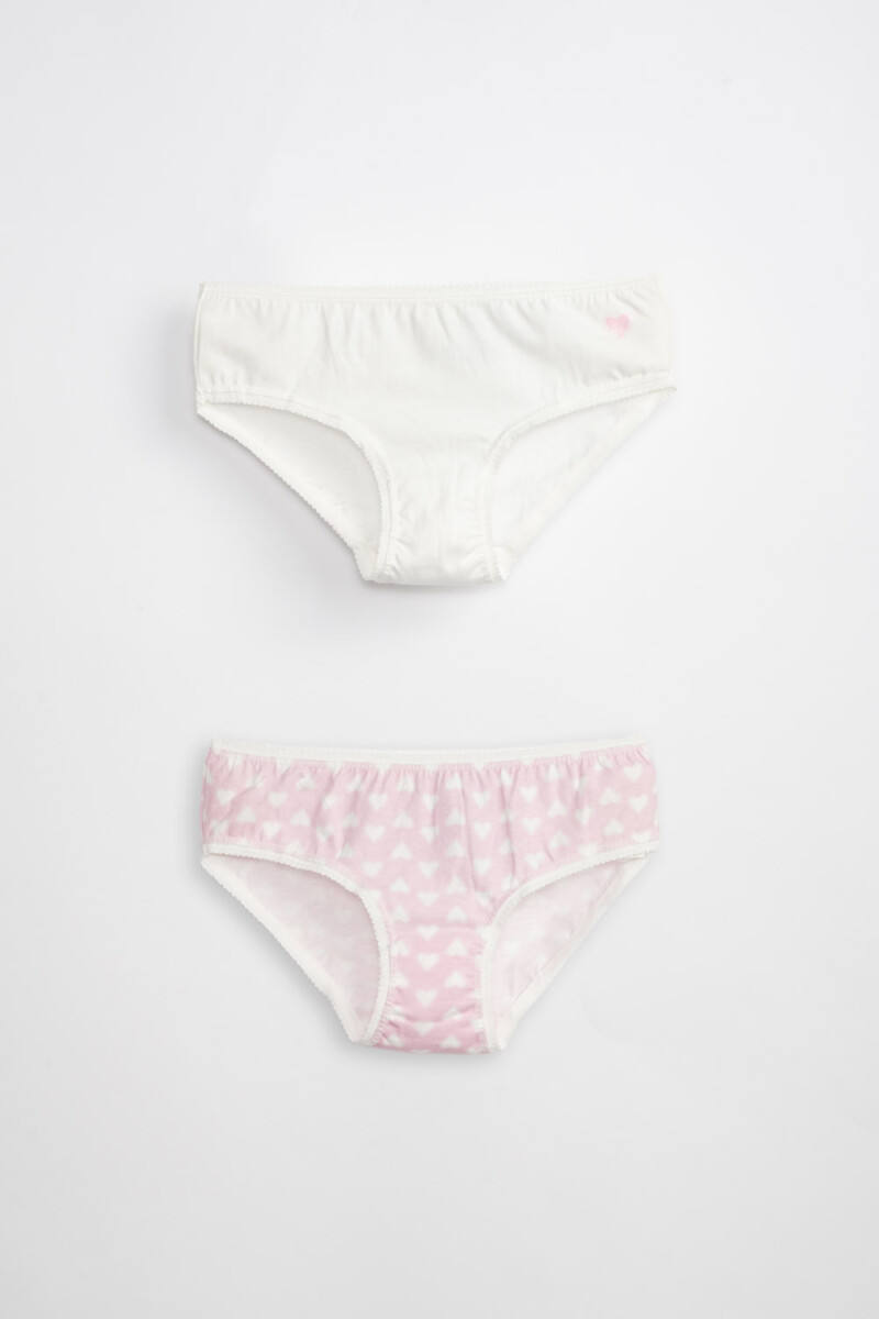 Pack x2 bombachas - Corazones Rosa 