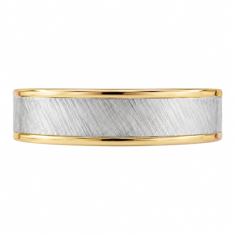 Esclava rayada con borde-Plata y Oro-Sin piedra-ES5018 sinpiedra