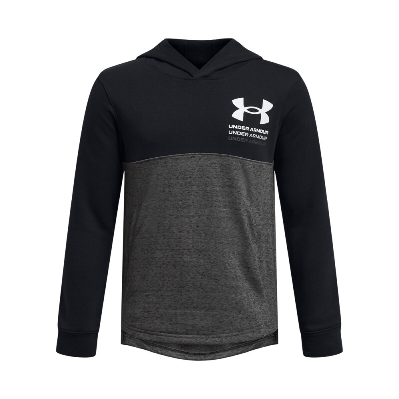 UA Boys Rival Terry Hoodie-PPL BLK-001