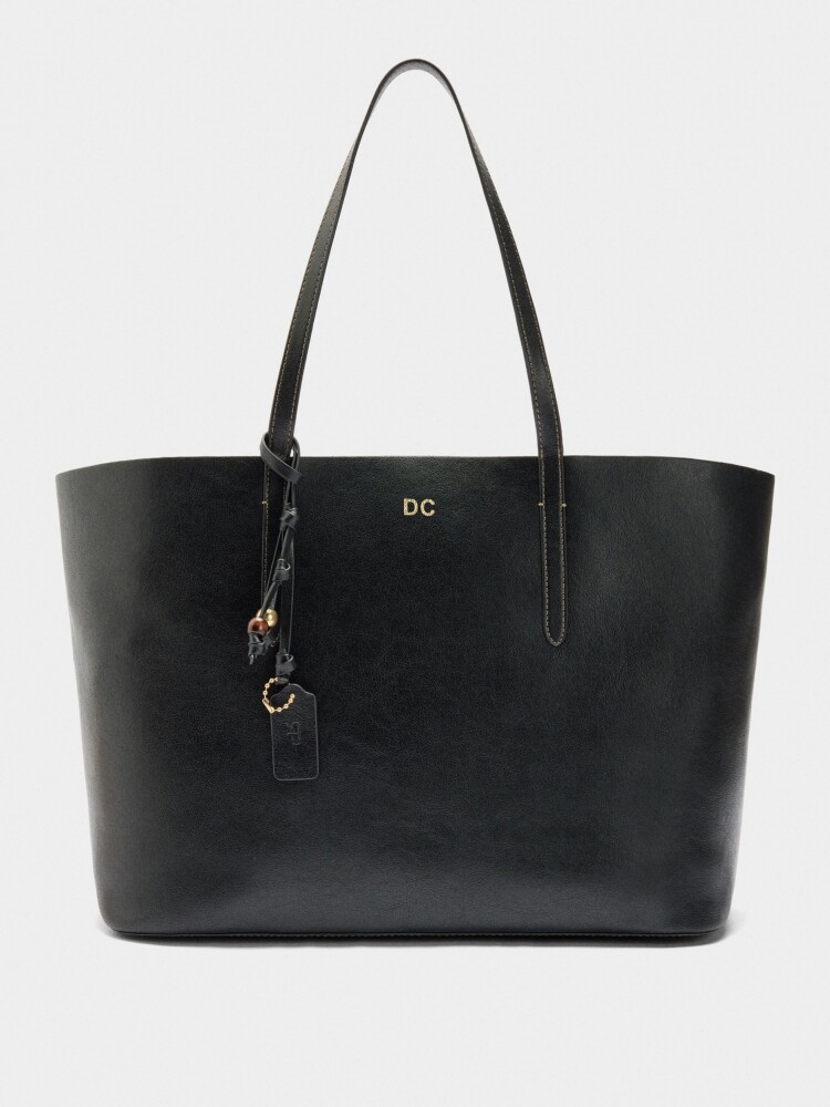 Bolso Shopper Reversible Con Bolsa Extraíble L negro