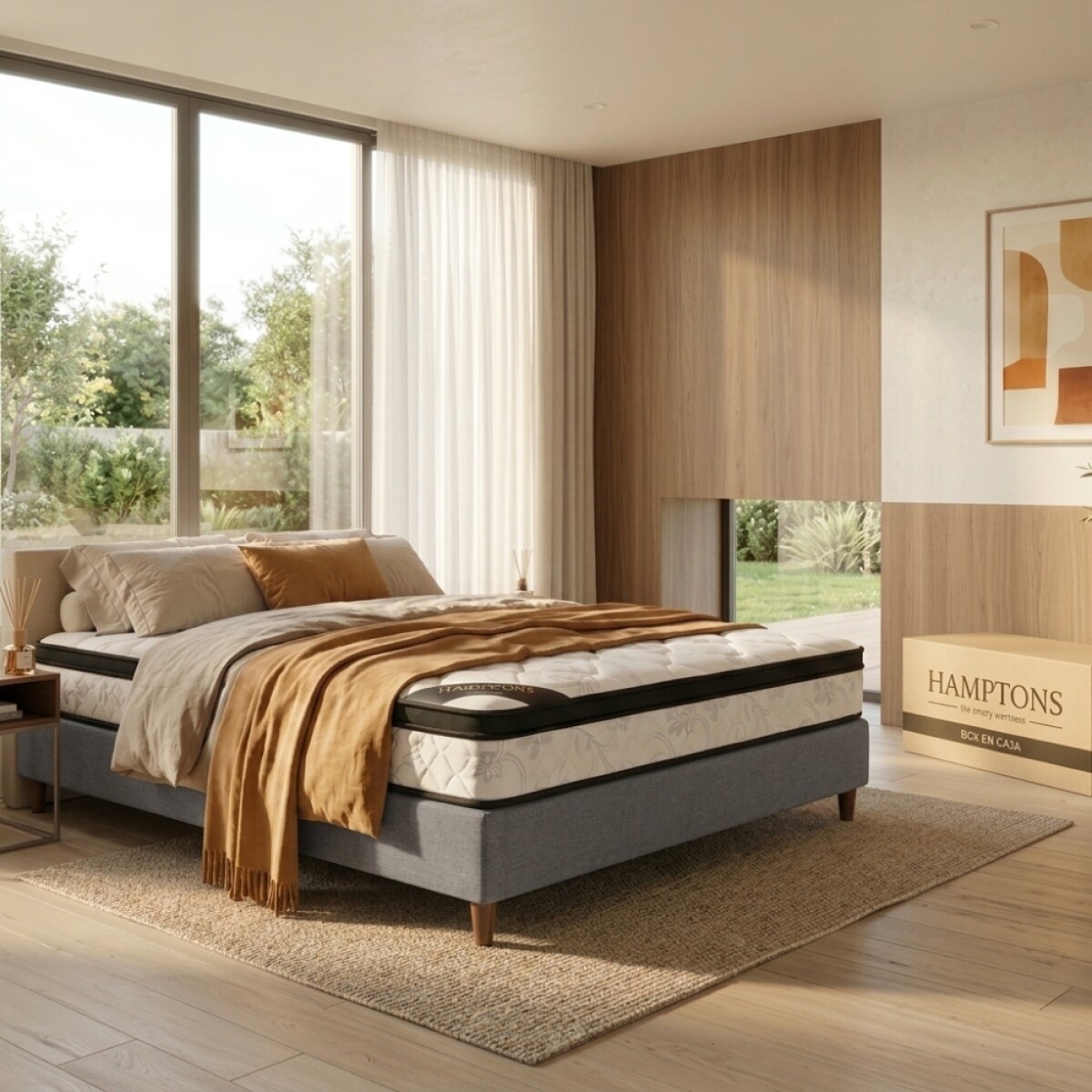 Sommier Queen HAMPTONS Mercury - Gris 