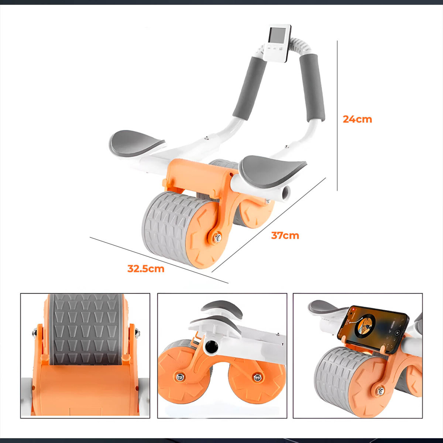 Rueda Abdominal C/pantalla Automático C/soporte Codos — El ...