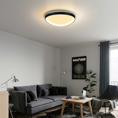 Plafón LED, Diseño triangular, Dimerizable 48W 65CM NEGRO