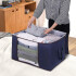 Set Caja Organizadora X2 Ropa Guarda Mantas Frazadas Variante Color Violeta