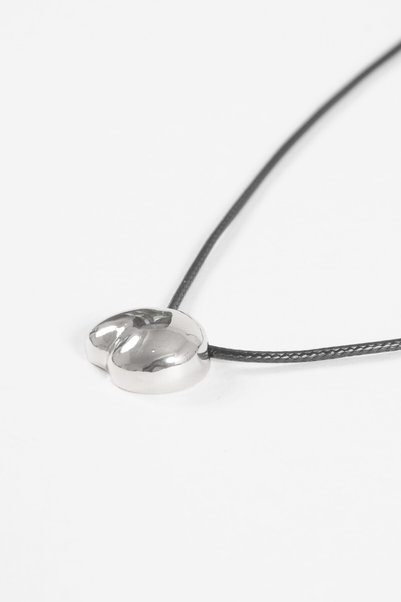 Collar cordón dije bold plateado