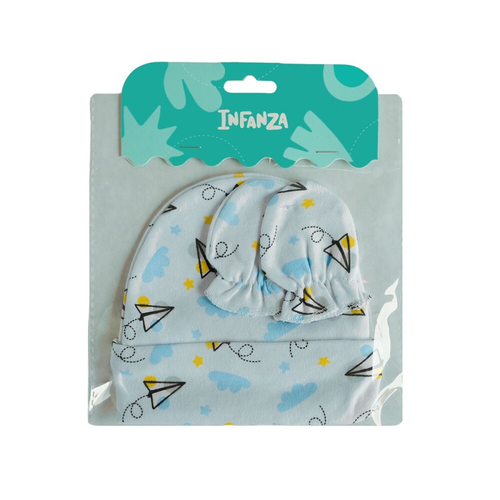 A & M SET GORRO+MANOPLA NENE 5428 única