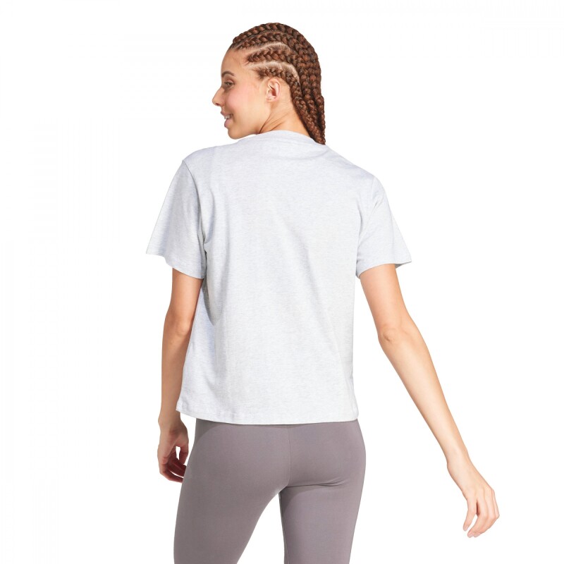 Remera Essentials Small Logo Cotton de Mujer Gris