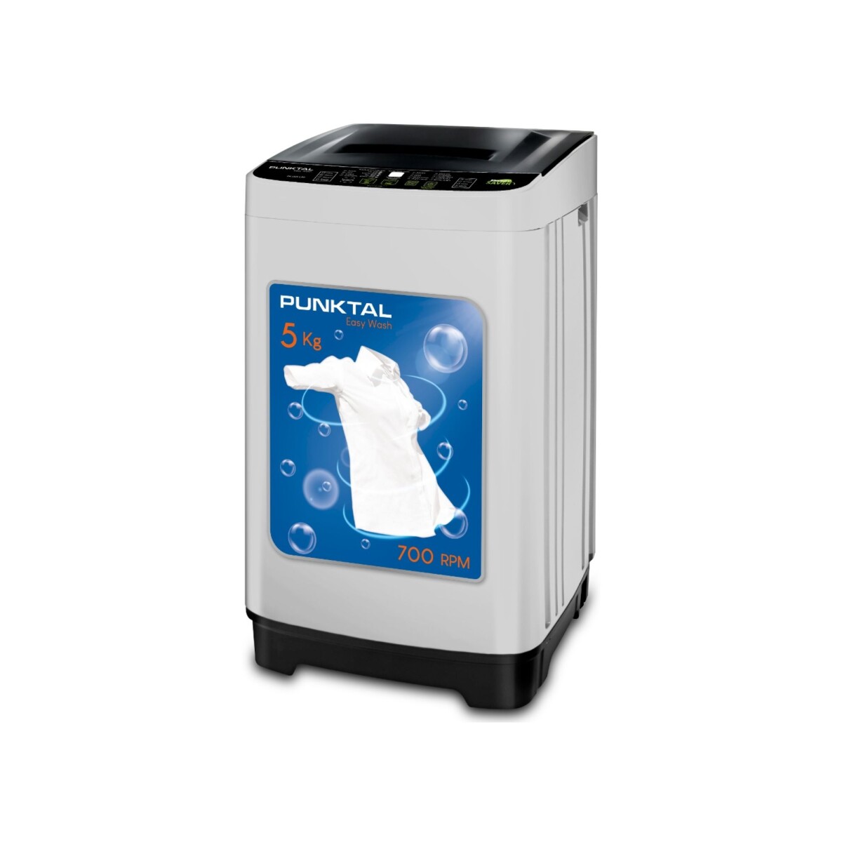 LAVARROPA CARGA SUPERIOR 5 KG.-10 PROGRAMAS-BOMBA-LUZ INT.-700 RPM - blanco 