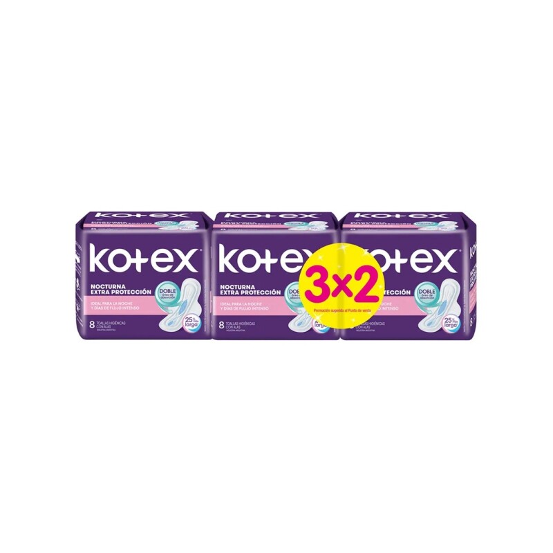 KOTEX NOCTURNA C/A 3X2 Kotex Nocturna C/a 3x2