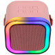Parlante A Batería Bluetooth Con Luces Led De Colores Rosa