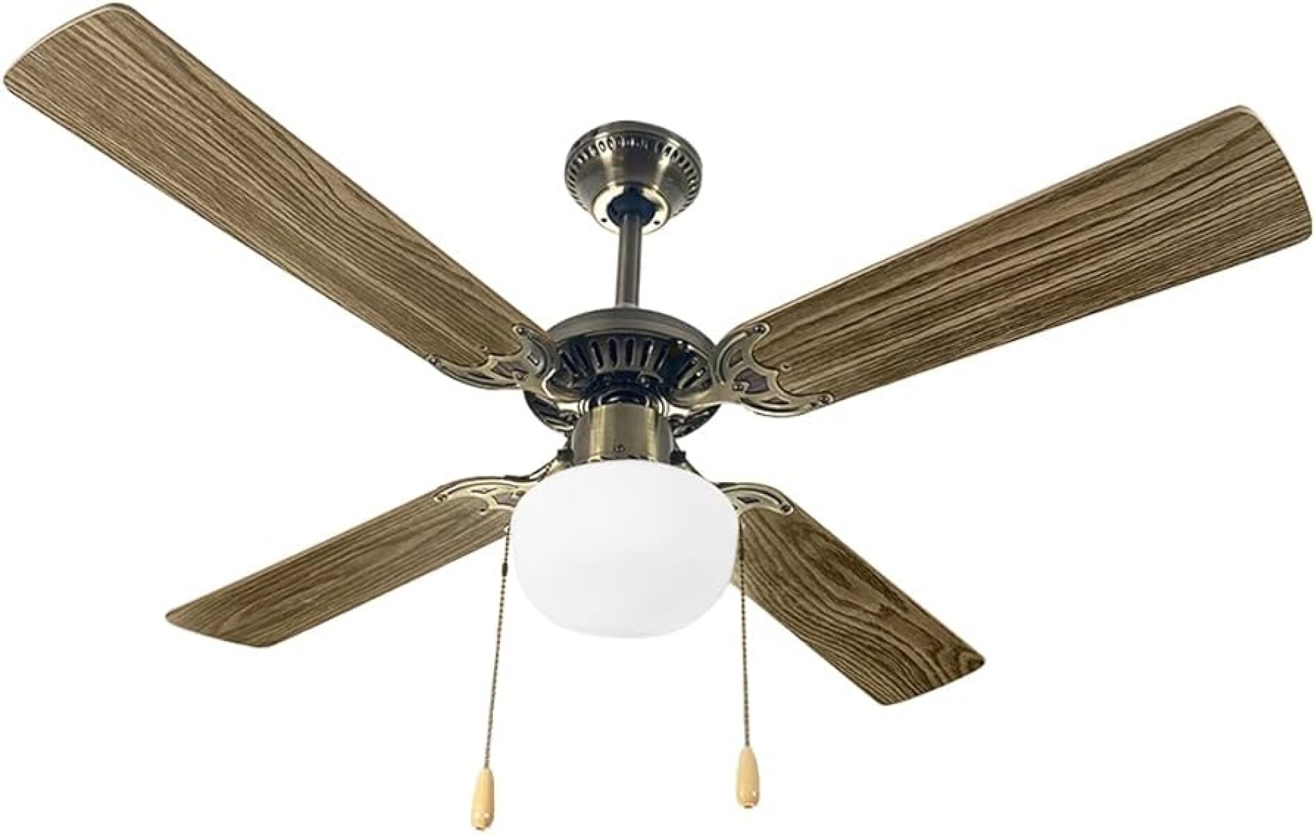 Ventilador de Techo Beckon 42" 4 Aspas Madera 3 Luces Relux 