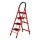 Escalera Tijera 4 Escalones De metal/plastico Rojo/Negro