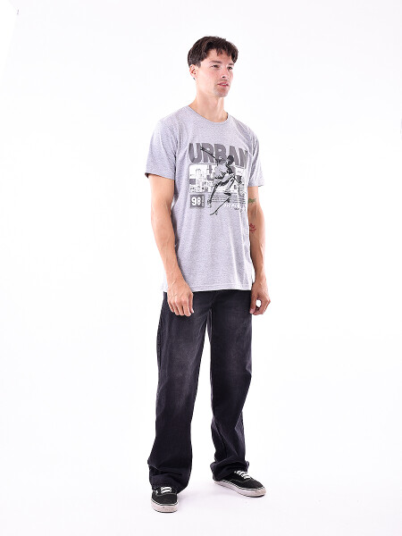 REMERA URBAN GRIS MELANGE M
