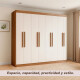 Ropero Placard 8 Puertas 10 divisiones Dormitorio Beige