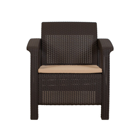 SET LIVING EXTERIOR POLIPROPILENO MARRON TURIM