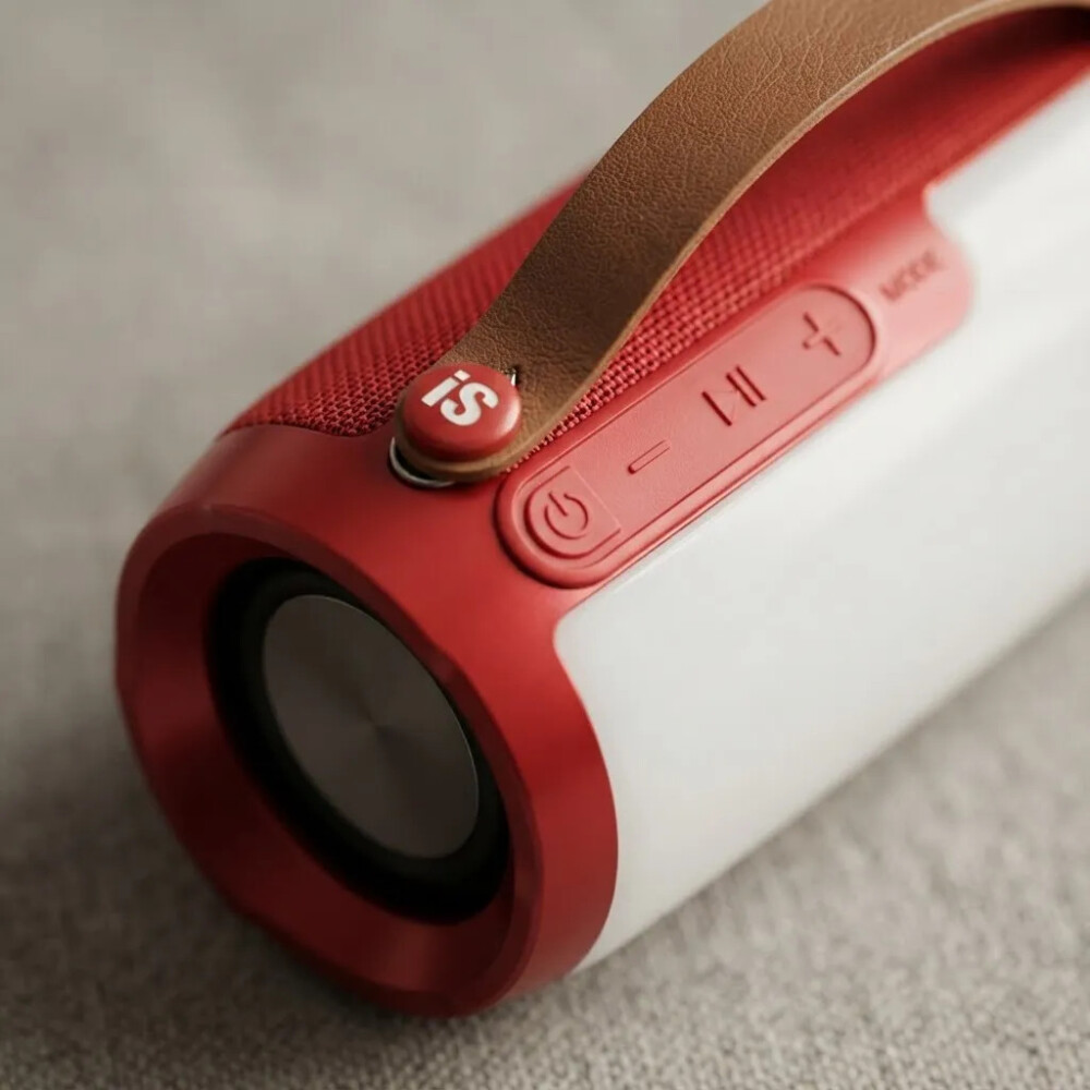 Parlante Ak205 Con Luces Y Bluetooth ROJO