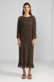 FRINGES DRESS Chocolate