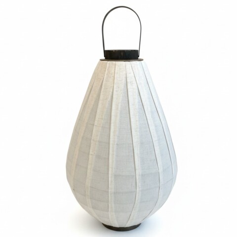 FAROL BAMBU/TELA BLANCO COMB 64CM Unica