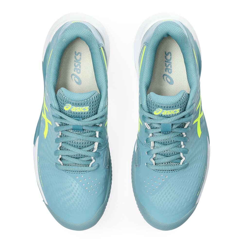 GEL Challenger 14 Clay - Mujer Gris Blue/safety Yellow