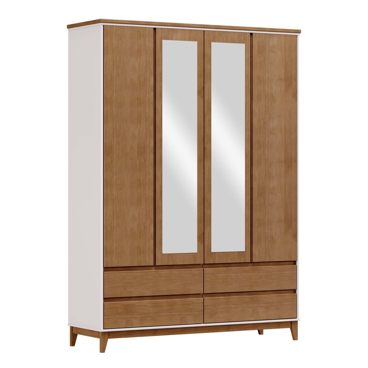 PLACARD - 4 PUERTAS MDF-Y-MADERA MARRON ADAKU 2.0 