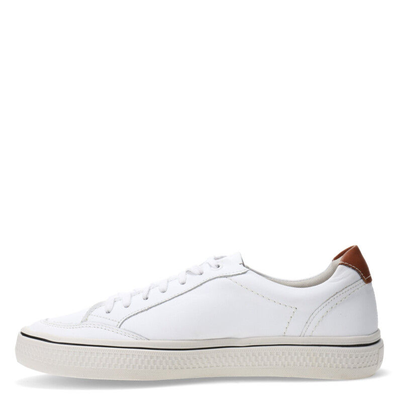 Championes de Hombre Democrata YANE acordonado Blanco / Azul Jeans
