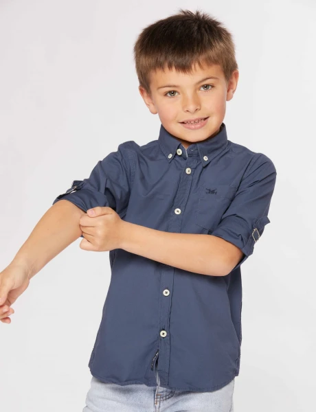 Camisa lisa Azul