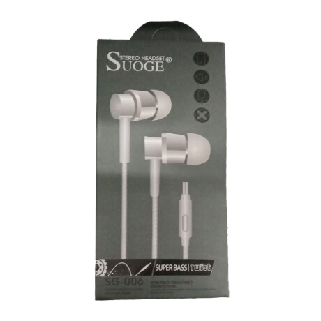 Auriculares SOUGE SG-006 con Micrófono en caja Auriculares SOUGE SG-006 con Micrófono en caja
