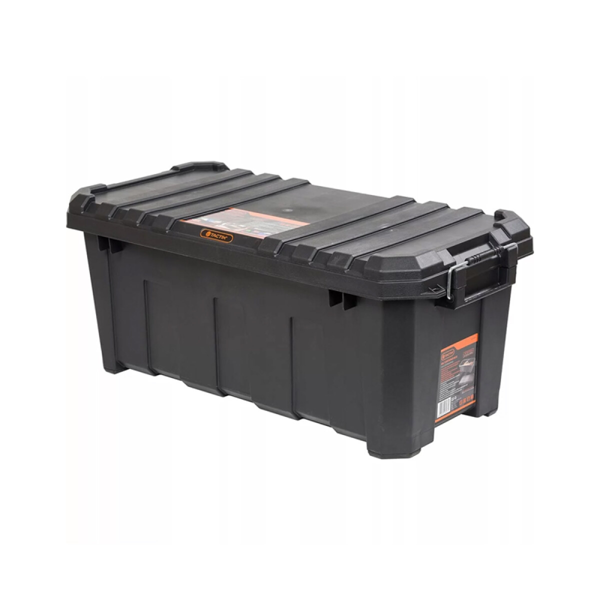 Caja plástica reforzada negra con tapa 60 lts - TT0378 