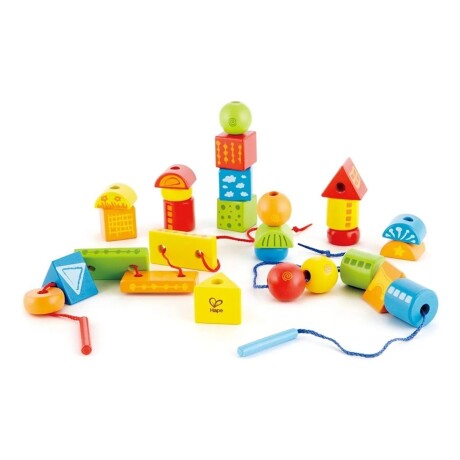 Juego Cordones Creativos Hape Con Bloques Hp0090 Juego Cordones Creativos Hape Con Bloques Hp0090