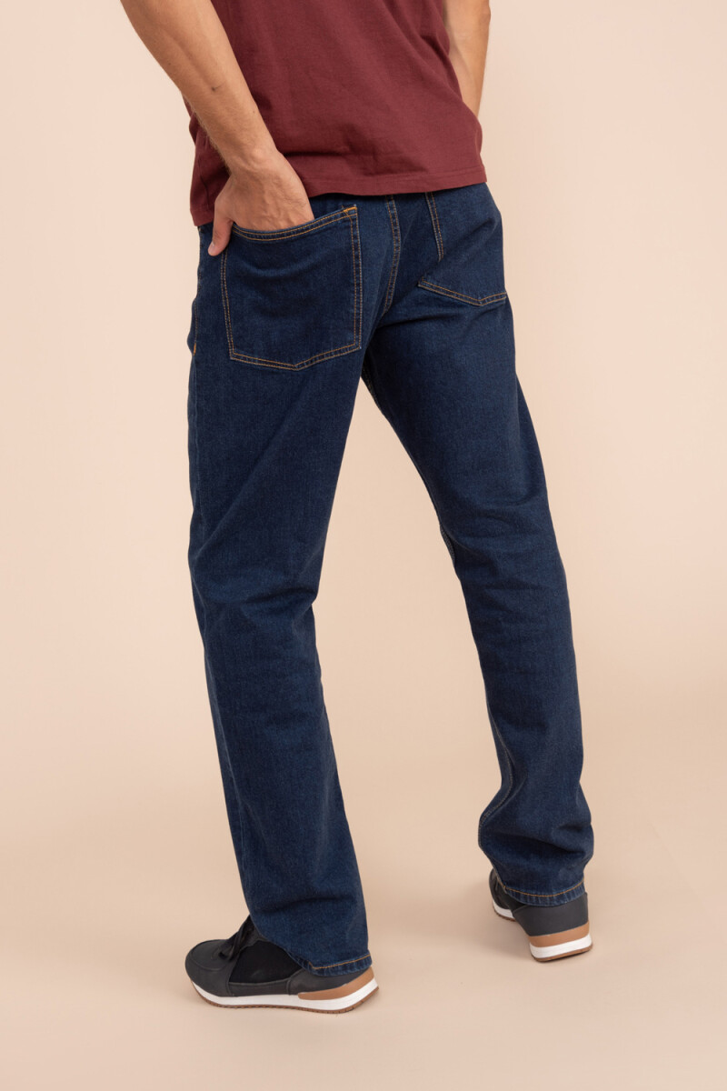 Pantalón de Jean Clásico Azul Oscuro
