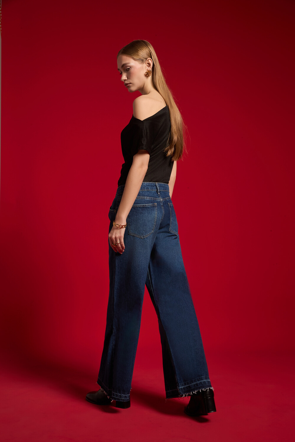 Pantalon Fantina Azul Grisaceo