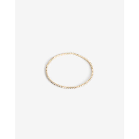 Pulsera Elástica Strass Color Dorado