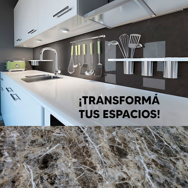 Revestimiento De Pared Placa Pvc Flexible 2.44 X 1.22mts MARRON