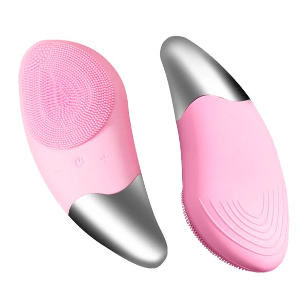 Cepillo Masajeador Limpiador Facial Contorno Ojos Silicona Variante Color Rosa