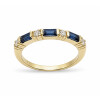 Anillo Evora de oro amarillo 18k con brillantes y zafiros Anillo Evora de oro amarillo 18k con brillantes y zafiros