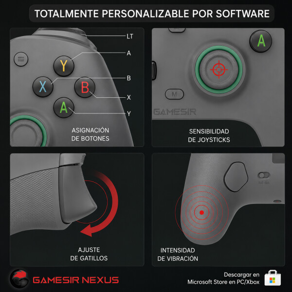Joystick Gamesir G7 Se Para Xbox Y Pc Cableado GRIS
