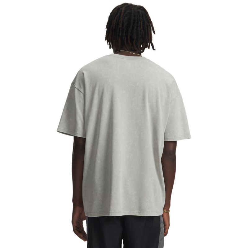 UA M HW OS LOGO WASH SS-GRN GRY-069