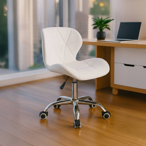 Silla Oficina Imback Escritorio Ergonomica Cuero Sintético IMBACK Color Blanco Silla Oficina Imback Escritorio Ergonomica Cuero Sintético IMBACK Color Blanco
