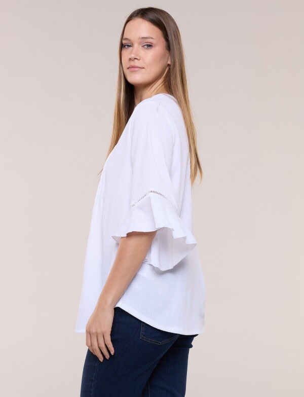 Blusa Det Btn Y Pinz BLANCO