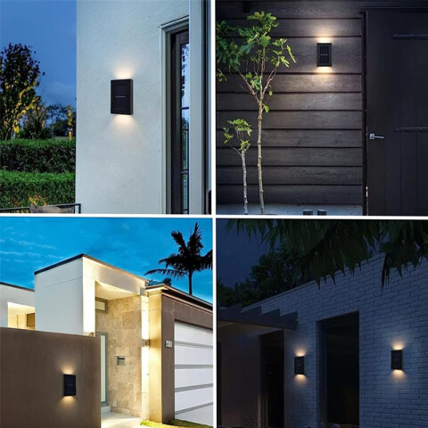 Lámpara solar de pared con sensor de luz solar para exterior Lámpara Solar De Pared Con Sensor De Luz Solar Para Exterior