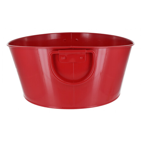 Balde de metal con asas rojo para botellas 30x14cm Balde de metal con asas rojo para botellas 30x14cm