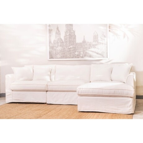 Sillón Esquinero Modulado Delfina Blanco