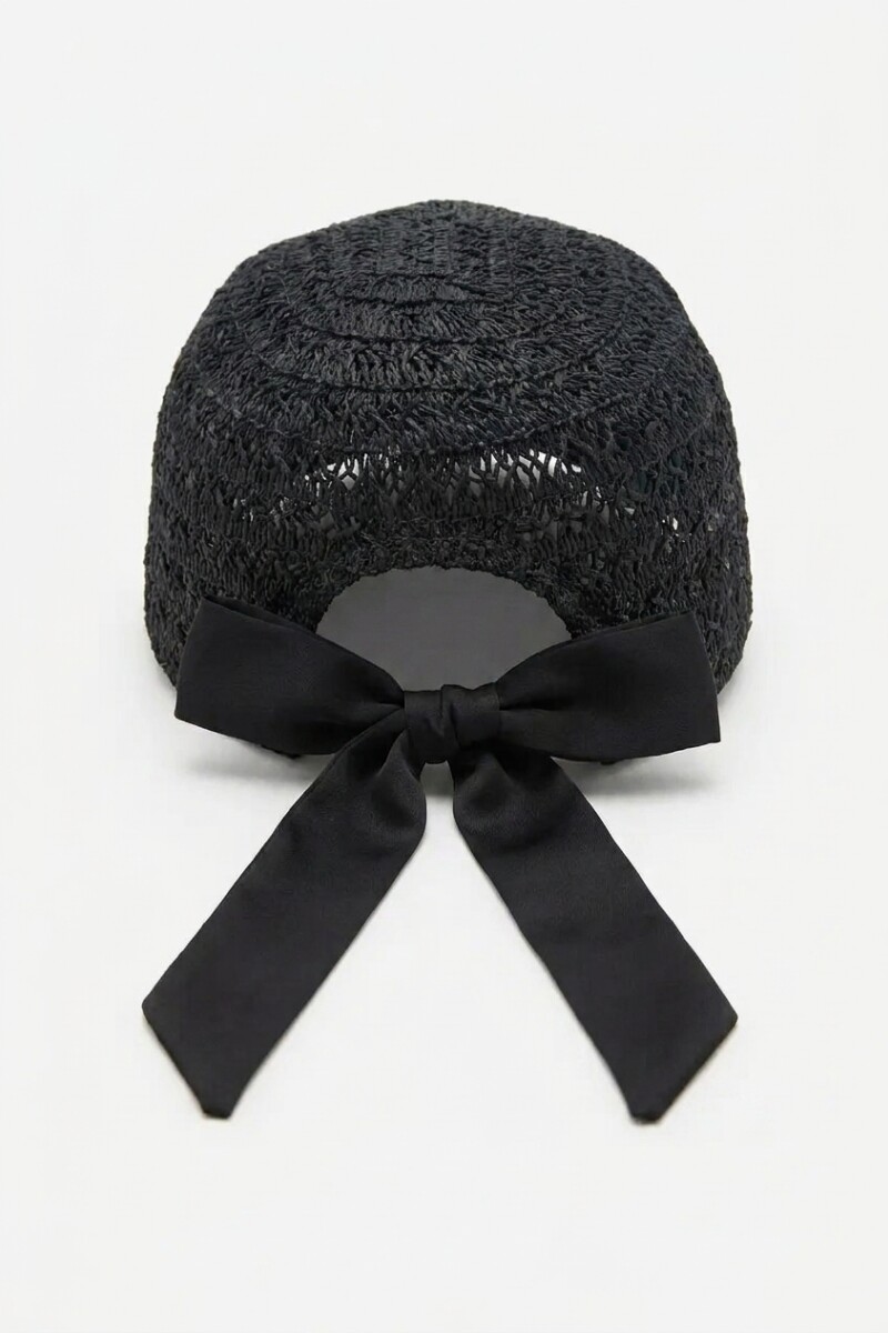 Cap rafia negro