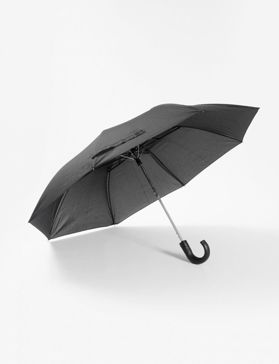 Paraguas liso mango automático - negro 