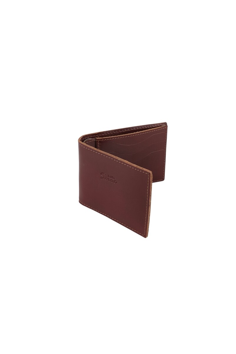 Billetera de cuero al corte Marron