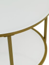 Mesa de centro GADEVANG Ø65 blanco/dorado Mesa de centro GADEVANG Ø65 blanco/dorado